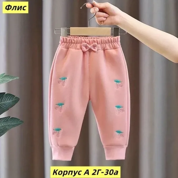 Штаны из двухнитки с начесом из хлопка и флиса, подходят — фото 2