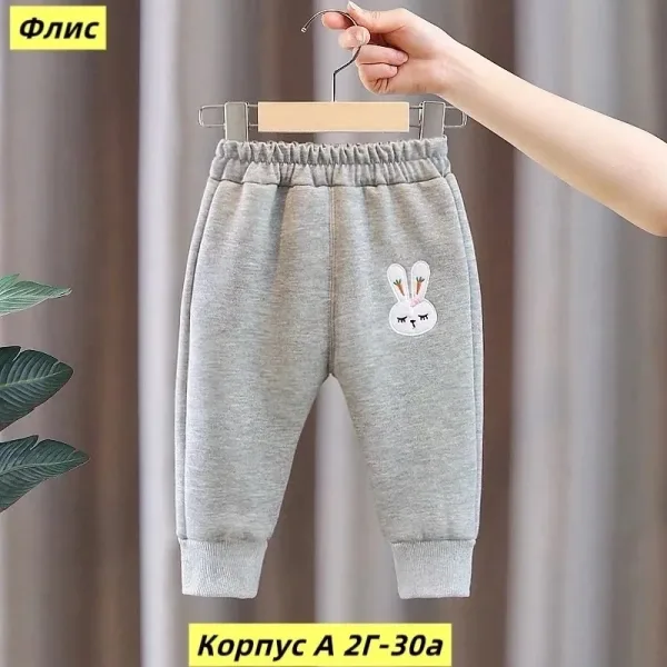 Штаны из двухнитки с начесом из хлопка и флиса, подходят — фото 5