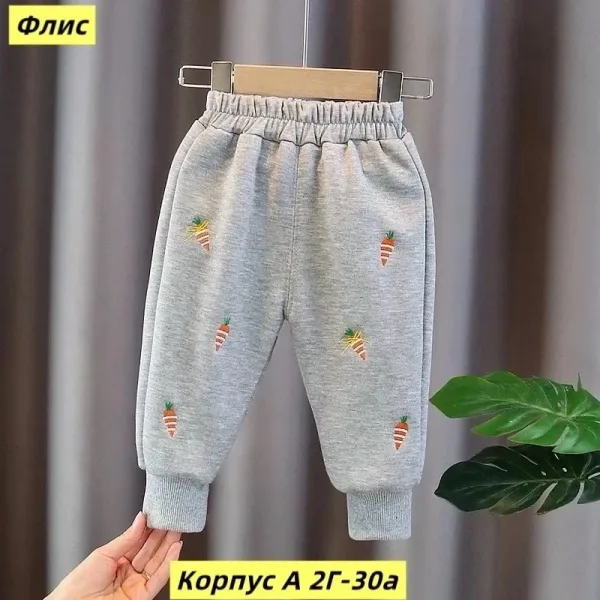 Штаны из двухнитки с начесом из хлопка и флиса, подходят — фото 3