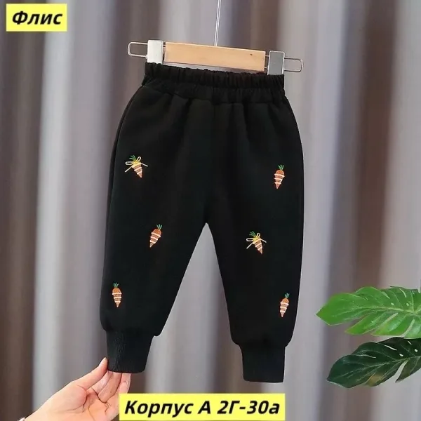 Штаны из двухнитки с начесом из хлопка и флиса, подходят — фото 4