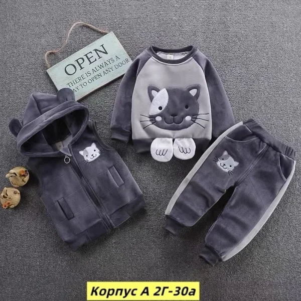 Костюм тройка велюр — фото 5