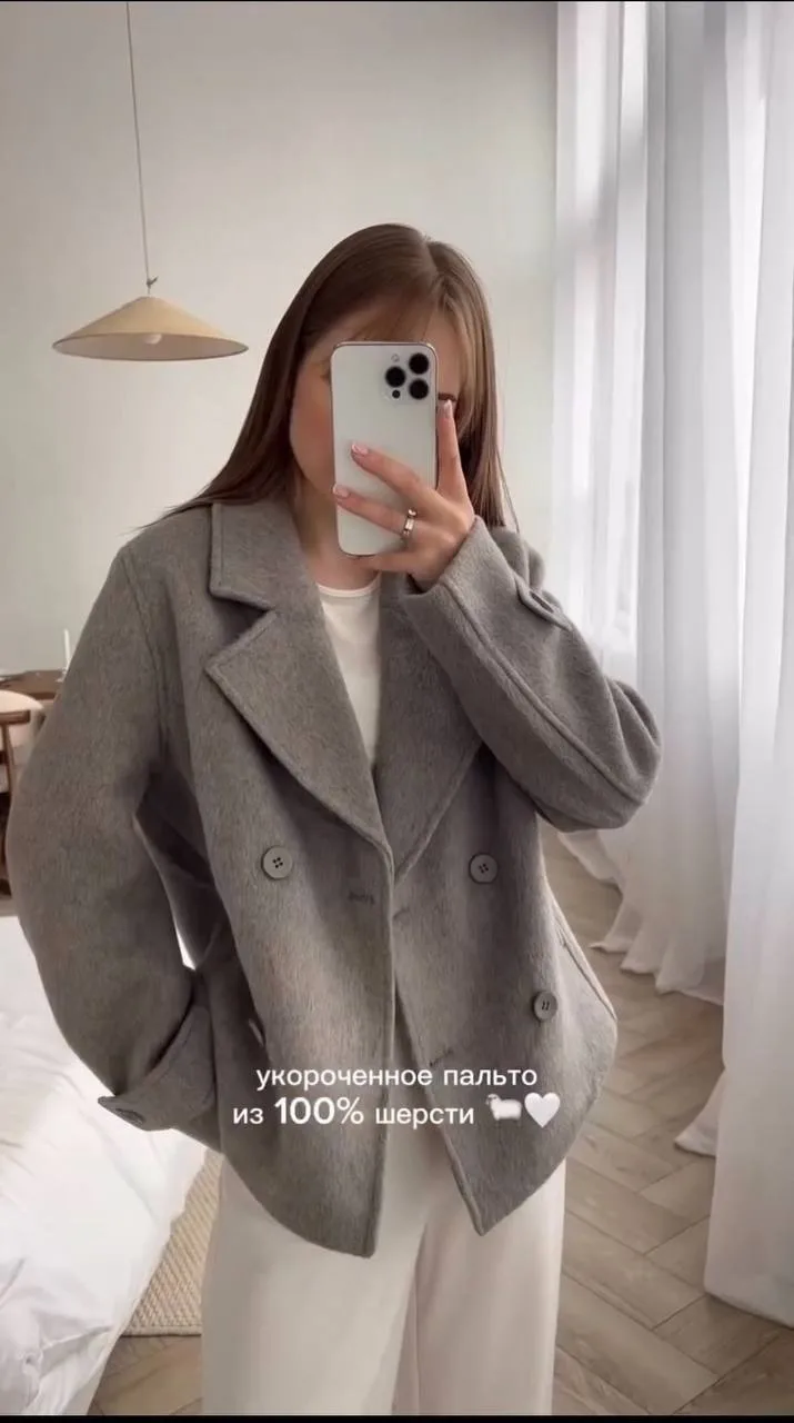 Пальто укороченное Premium — фото 3