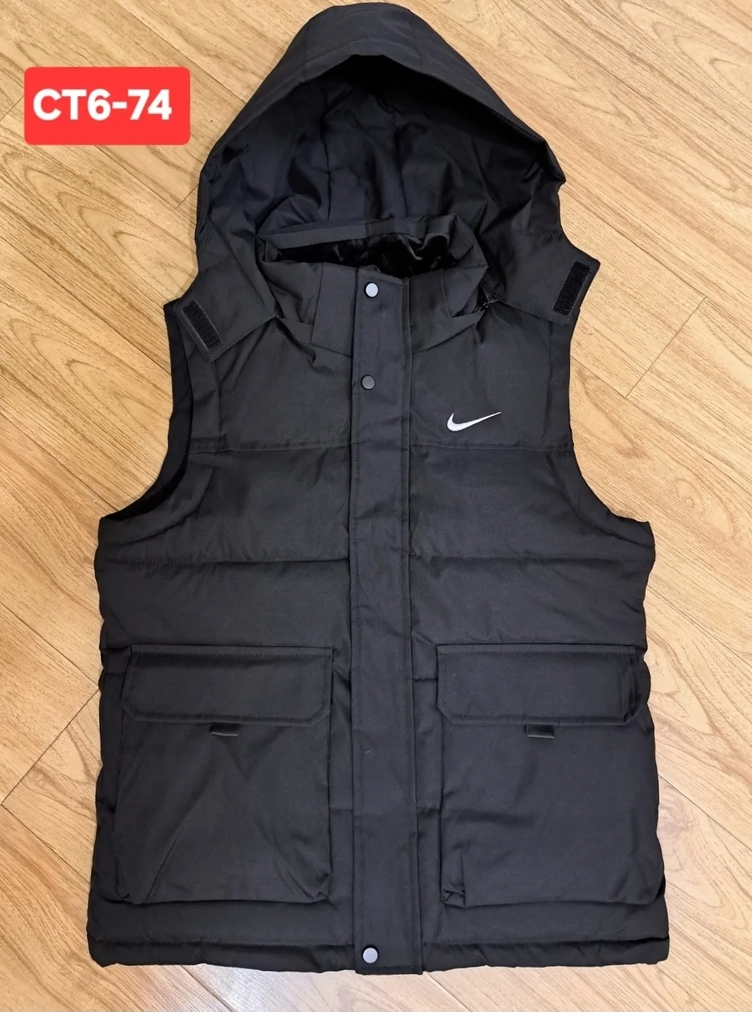 Жилетка мужская зимняя с вышитым логотипом Nike — фото 3
