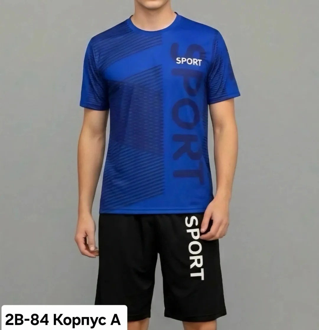 Спортивный костюм мужской, футболка + шорты — фото 7