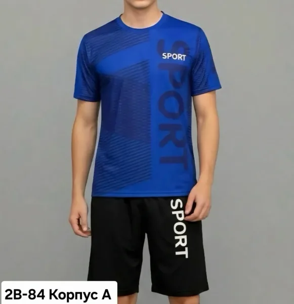 Спортивный костюм мужской, футболка + шорты — фото 7