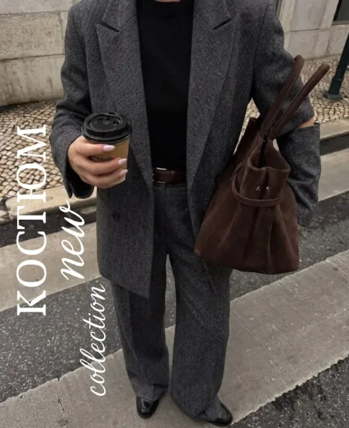 Костюм на подкладе из шерсти и вискозы — фото 1