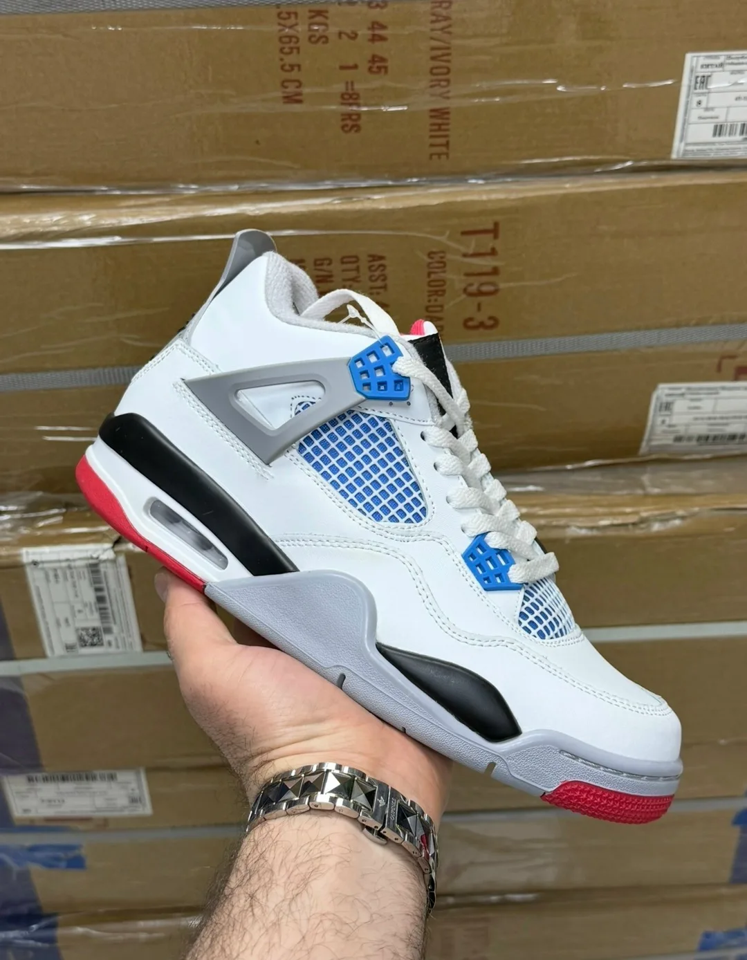 Кроссовки Nike Jordan 4 из натуральной кожи — фото 2