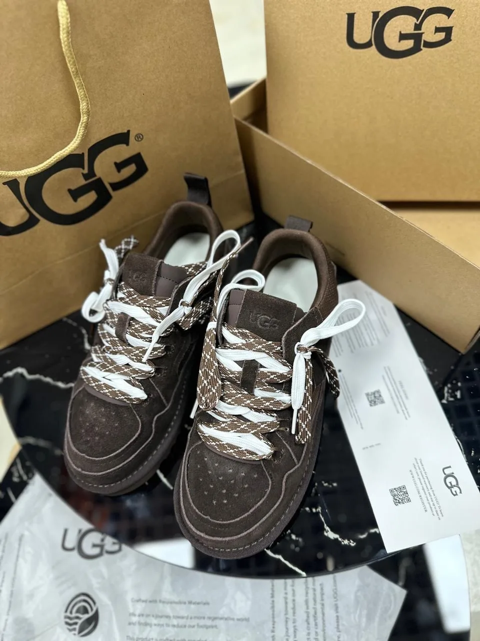 Кроссовки UGG, кожа — фото 7