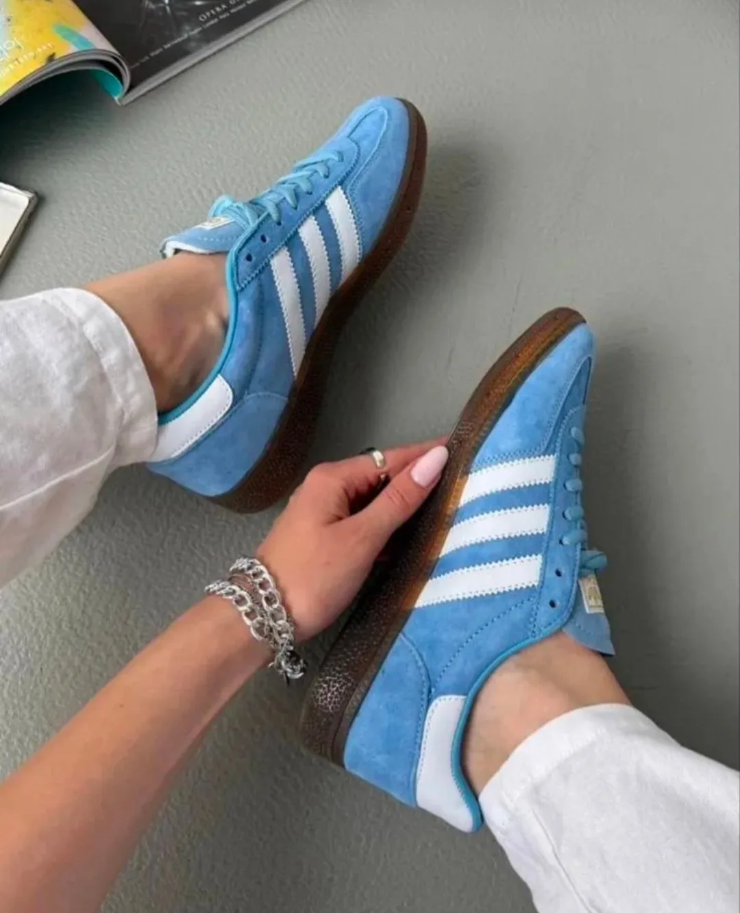 Кроссовки из замши — фото 14