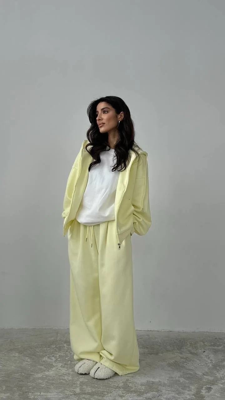 Спортивный костюм худи на молнии + брюки oversize — фото 3