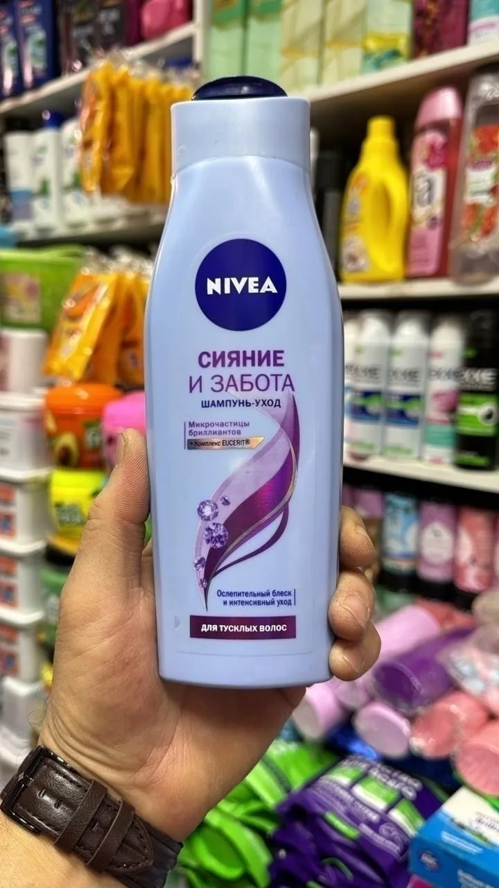 Шампунь Nivea, Сияние и забота, для всех типов волос — фото 1