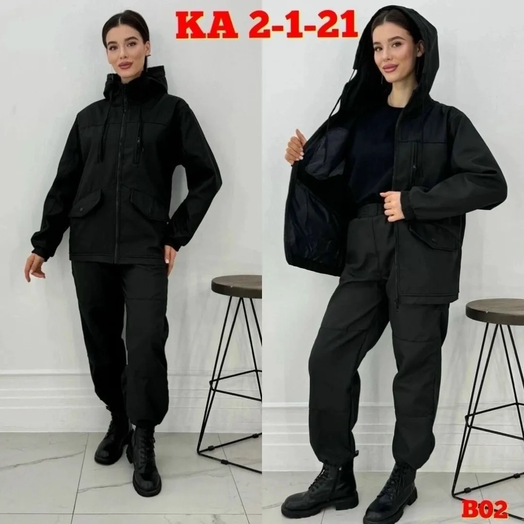Костюм для весны и осени из ткани рип-стоп с подкладкой из флиса
