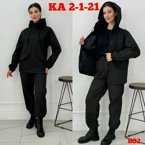 Костюм для весны и осени из ткани рип-стоп с подкладкой из флиса