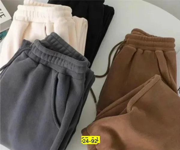 Женские брюки из флиса с начесом, подходят для повседневной носки — фото 5
