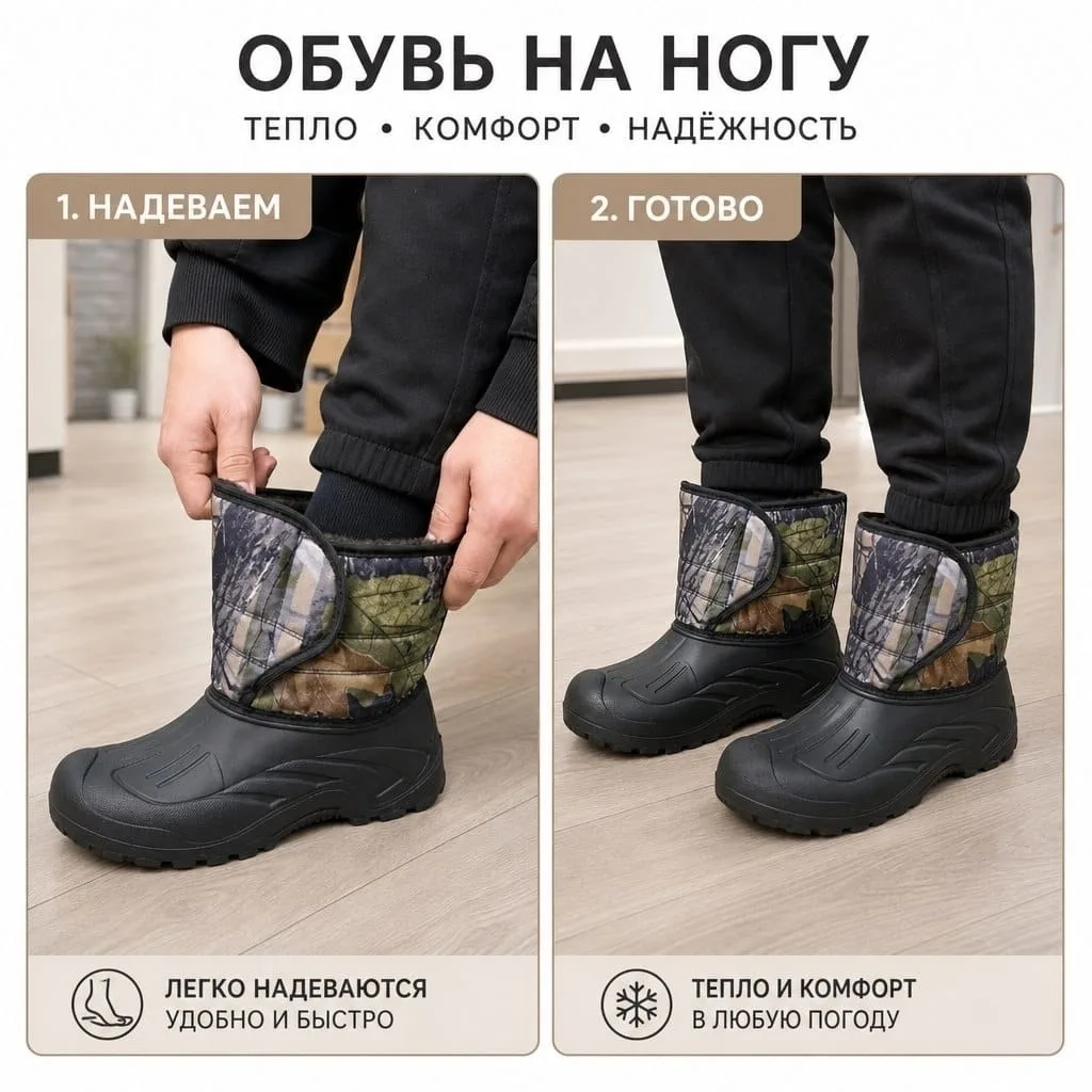 Зимние кеды мужские Эва — фото 3