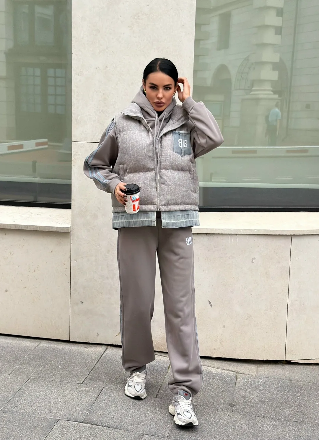 Спортивная тройка Balenciaga 100 хлопок на флисе — фото 4
