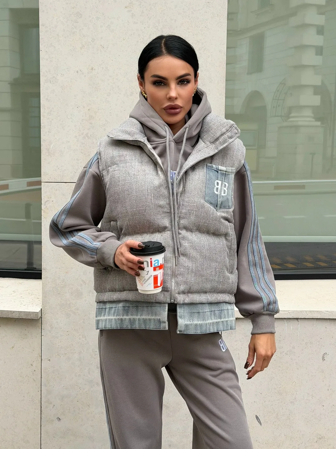 Спортивная тройка Balenciaga 100 хлопок на флисе — фото 6