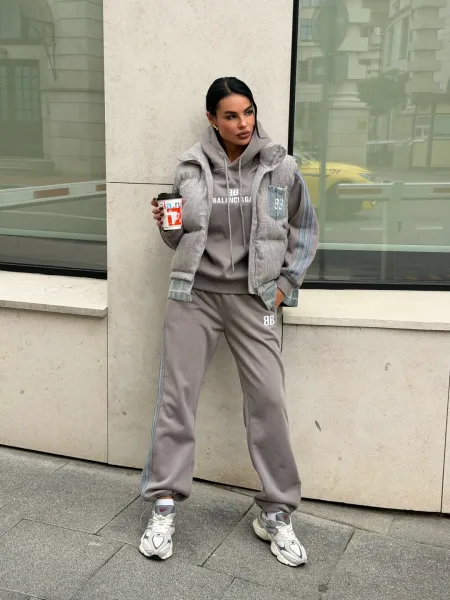 Спортивная тройка Balenciaga 100 хлопок на флисе — фото 3