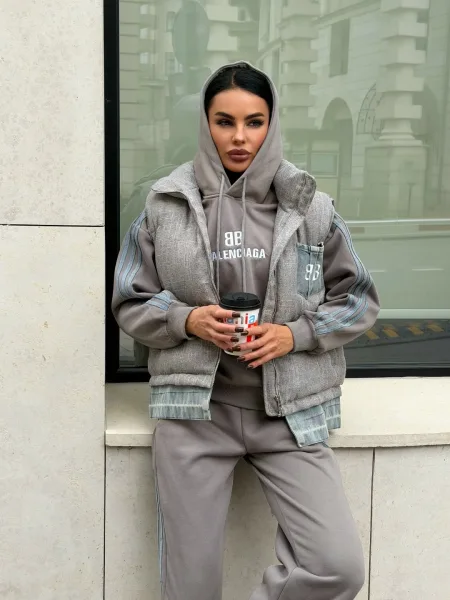 Спортивная тройка Balenciaga 100 хлопок на флисе — фото 8