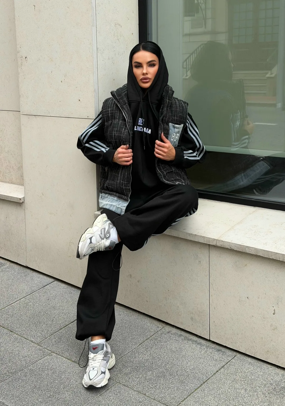 Спортивная тройка Balenciaga 100 хлопок на флисе — фото 6