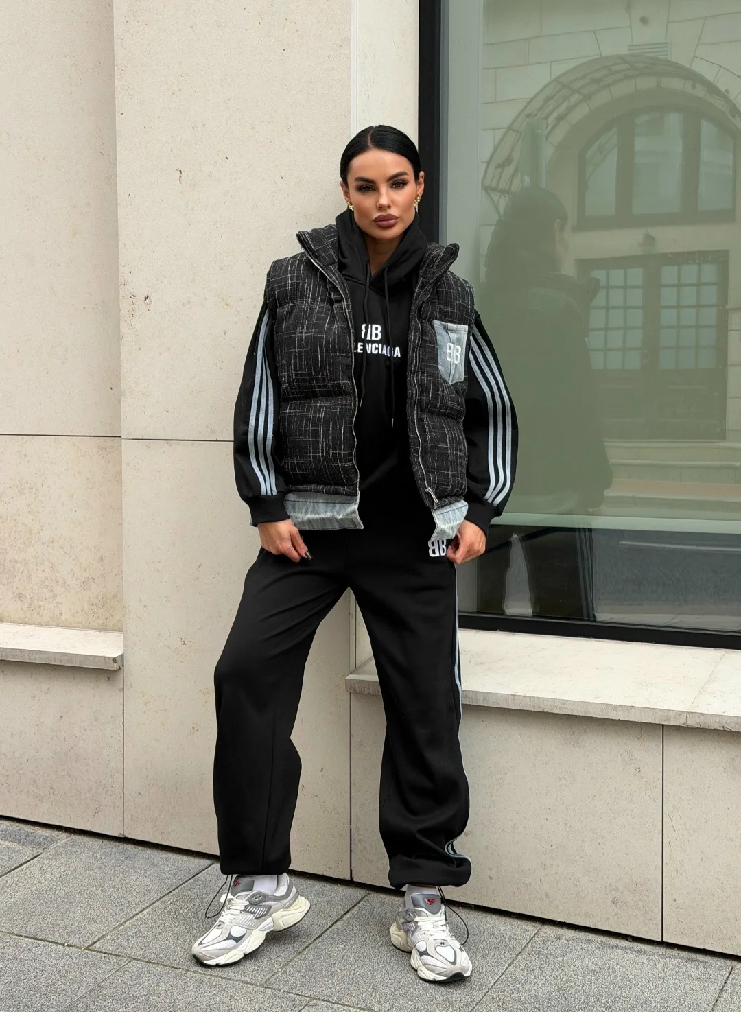 Спортивная тройка Balenciaga 100 хлопок на флисе — фото 9