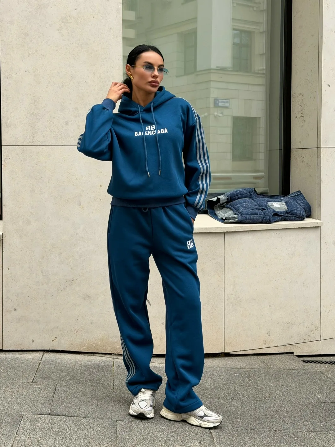 Спортивная тройка Balenciaga 100 хлопок на флисе — фото 8