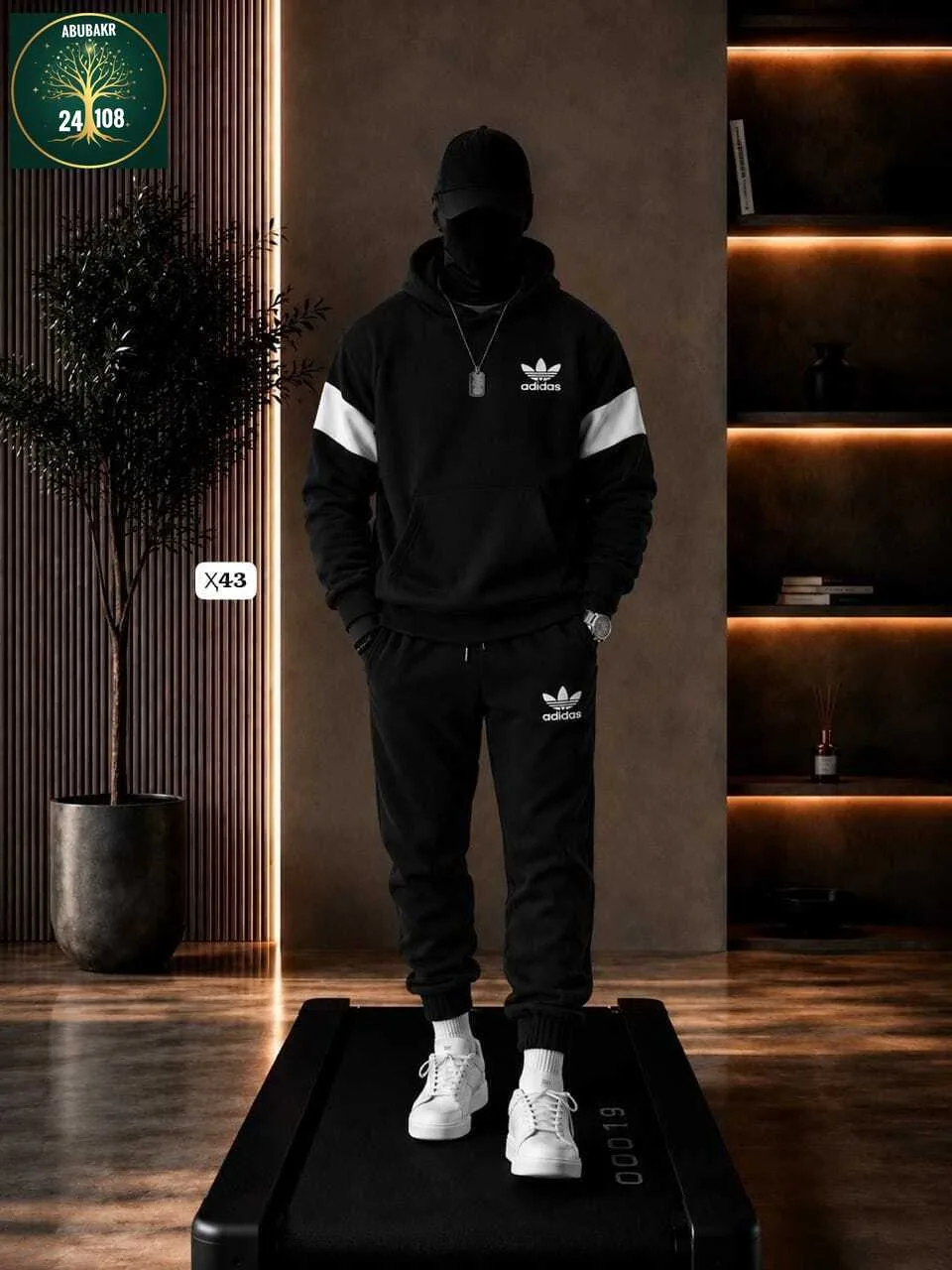 Мужской спортивный костюм Adidas Белый — фото 2