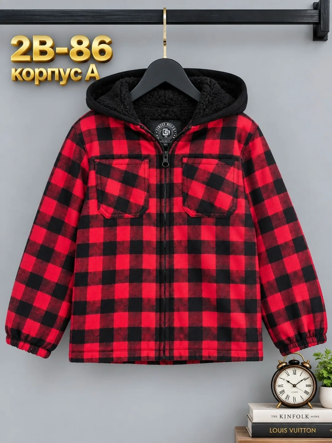 Рубашка из плотного хлопка с меховым декором — фото 4