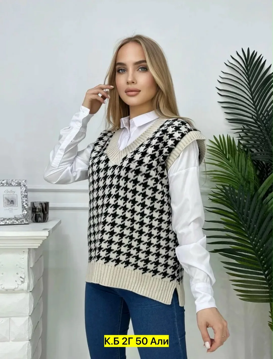 Жилет из смеси шерсти и акрила — фото 5