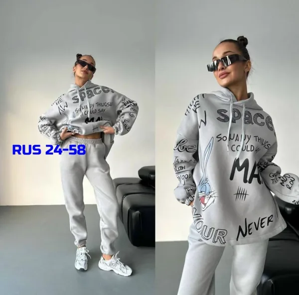 Теплый костюм из флиса с принтом — тренд сезона — фото 2