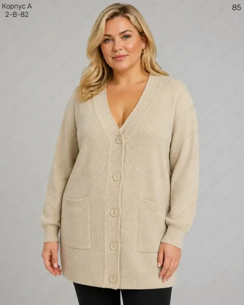 Кардиган из смесового материала с содержанием кашемира — фото 4
