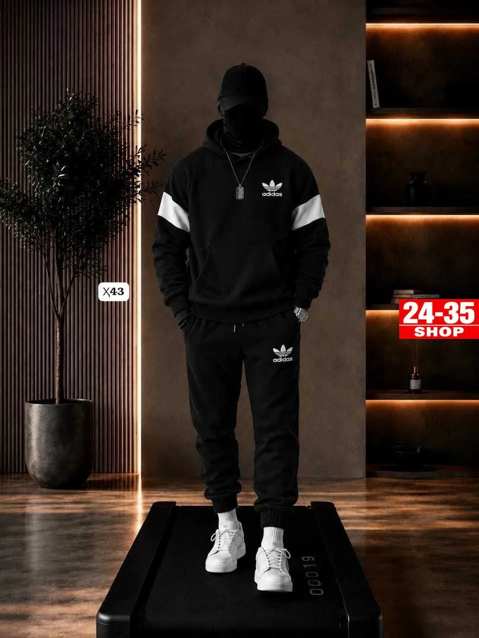 Мужской спортивный костюм Adidas Белый — фото 2