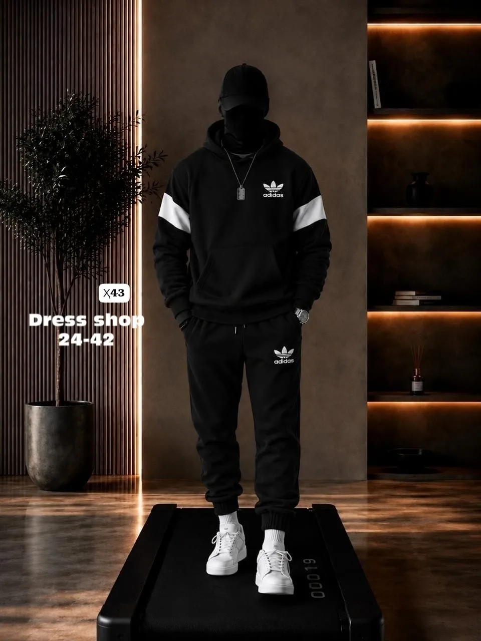 Мужской спортивный костюм Adidas Белый — фото 1