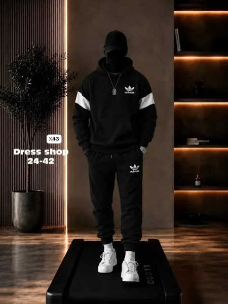 Мужской спортивный костюм Adidas Белый — фото 1