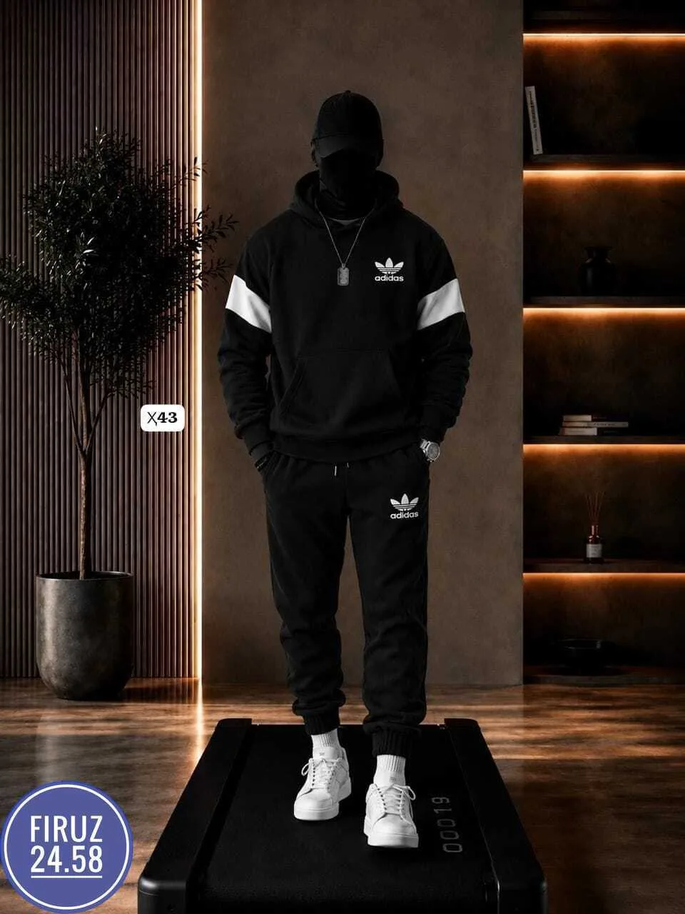 Мужской спортивный костюм Adidas Белый — фото 1