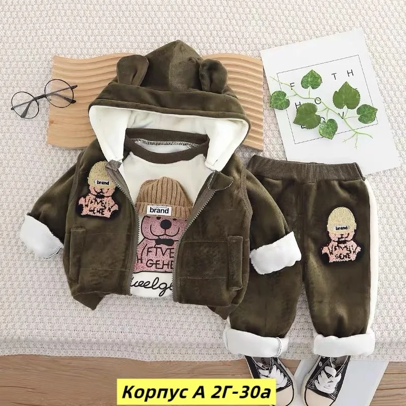 Костюм тройка велюр — фото 3