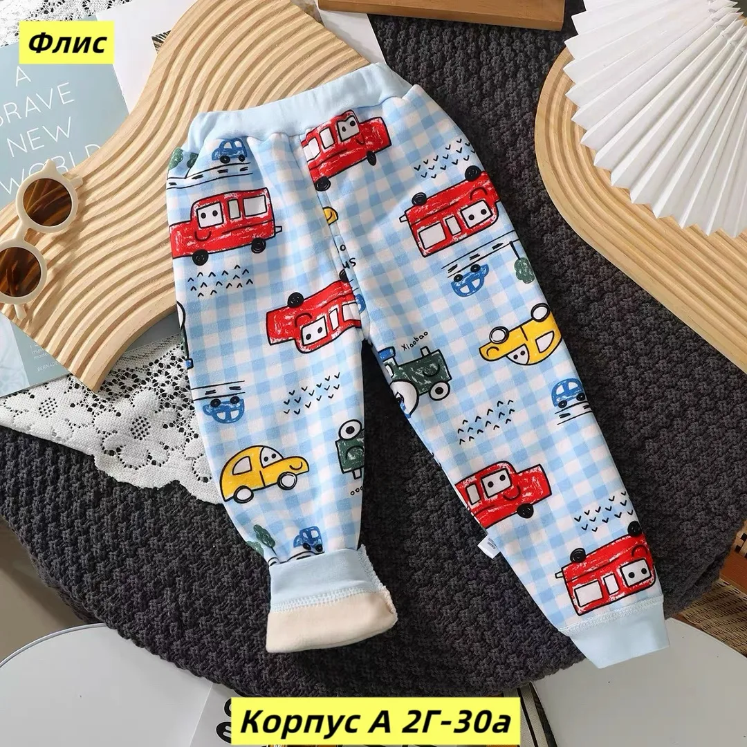 Штаны из двухнитки на хлопковом начесе, подходят для повседневной носки — фото 3
