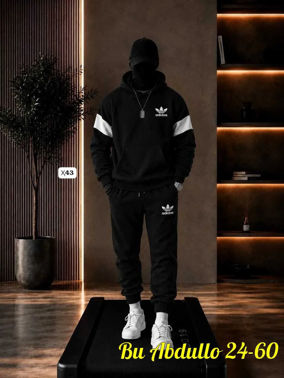 Мужской спортивный костюм Adidas Белый — фото 2