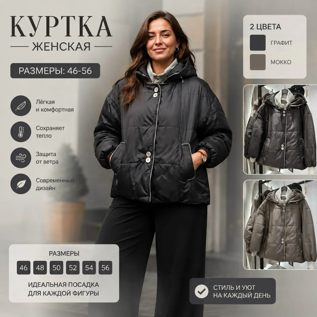 Куртка графит/мокко — фото 1