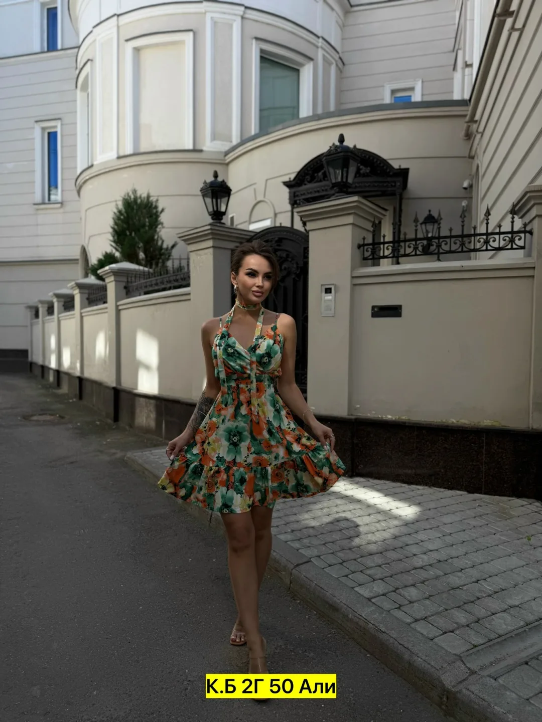 Платье хлопок-лен ХБ лeн пояс в комплекте — фото 4