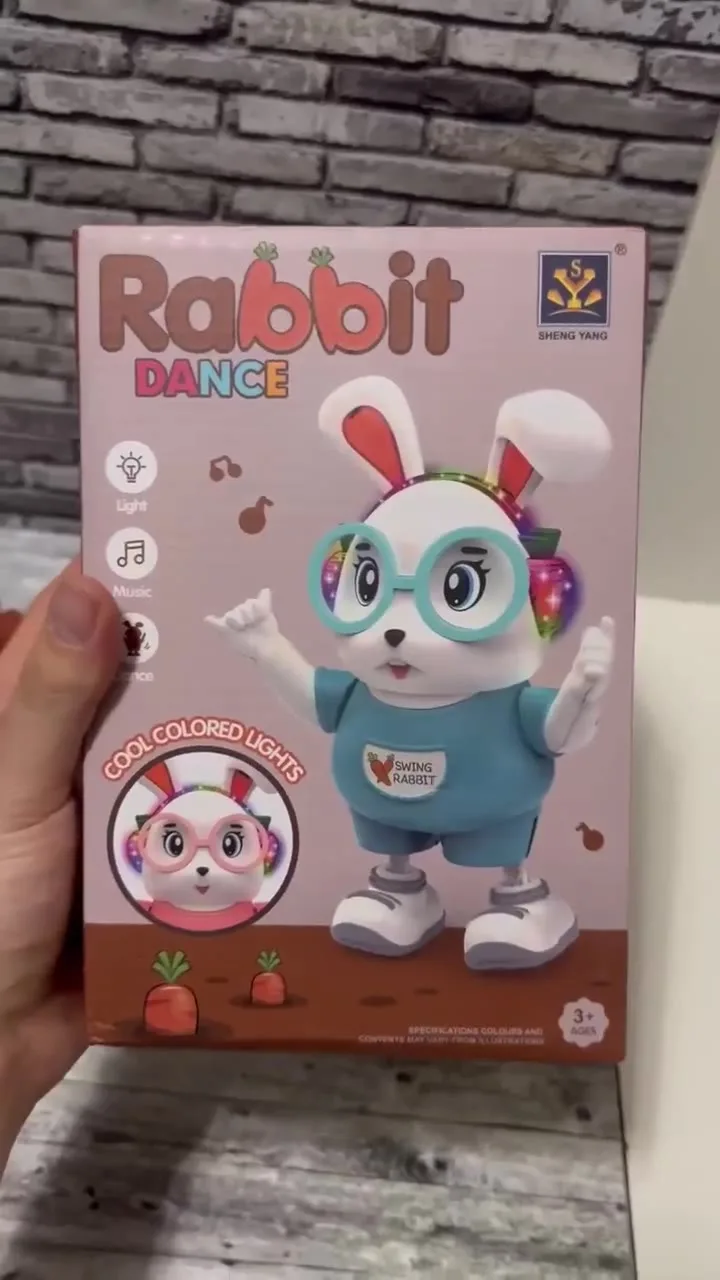 Игрушка-музыкальный кролик из пластика — видео