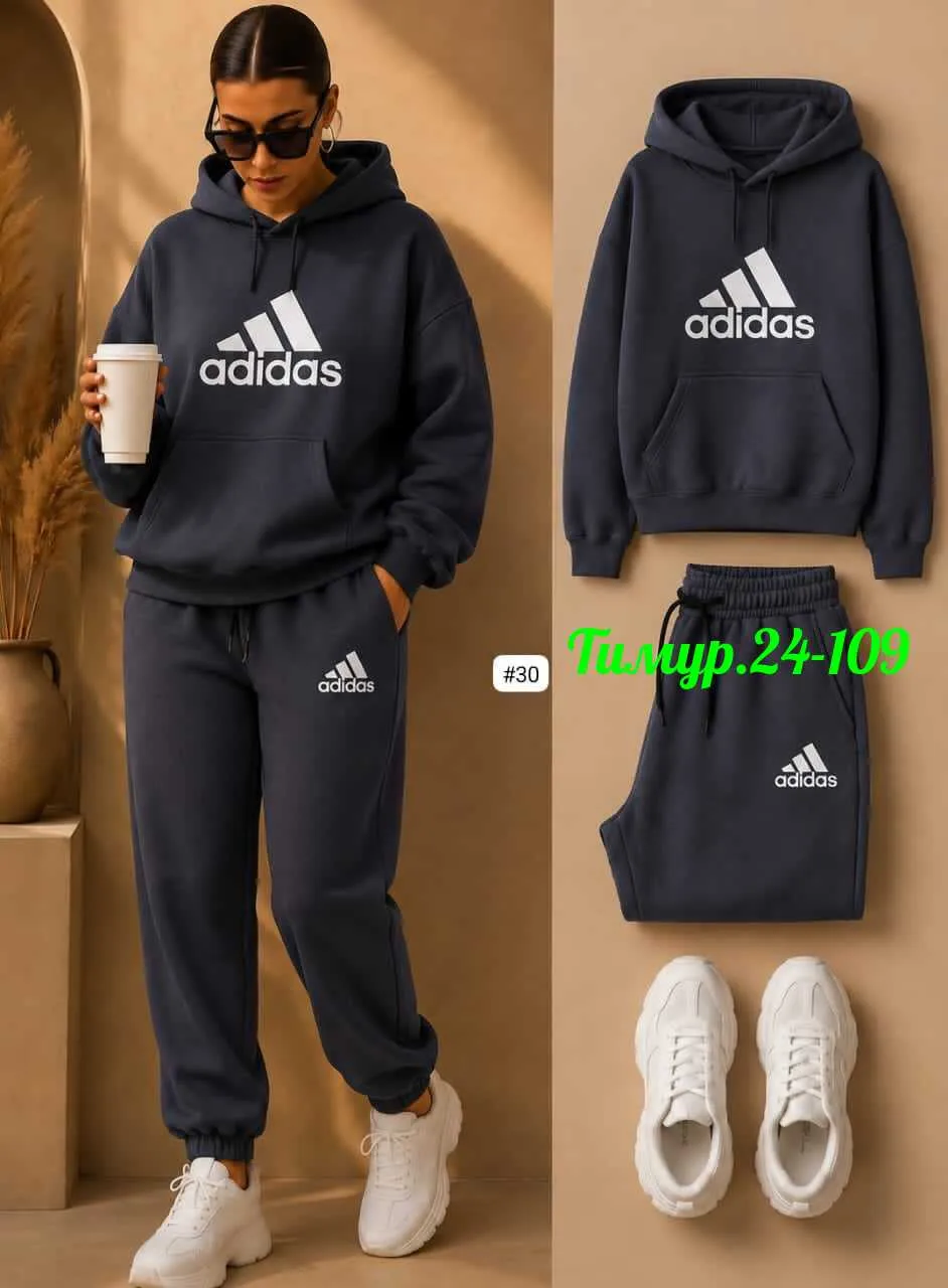 Костюм на флисе женский Adidas — фото 1