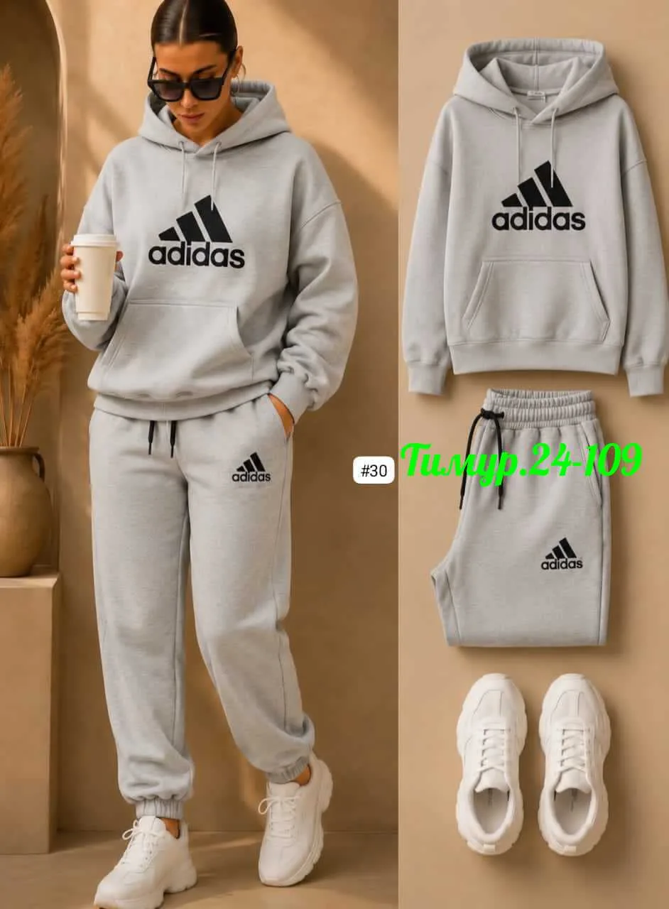 Костюм на флисе женский Adidas — фото 6