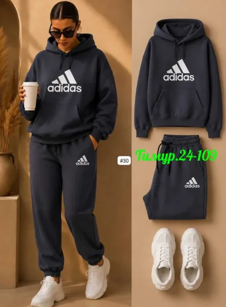 Костюм на флисе женский Adidas — фото 1