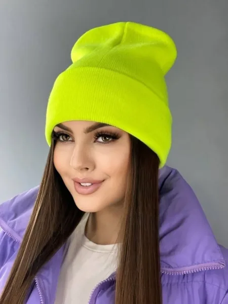 Шапка Бини из шерсти и акрила — фото 50