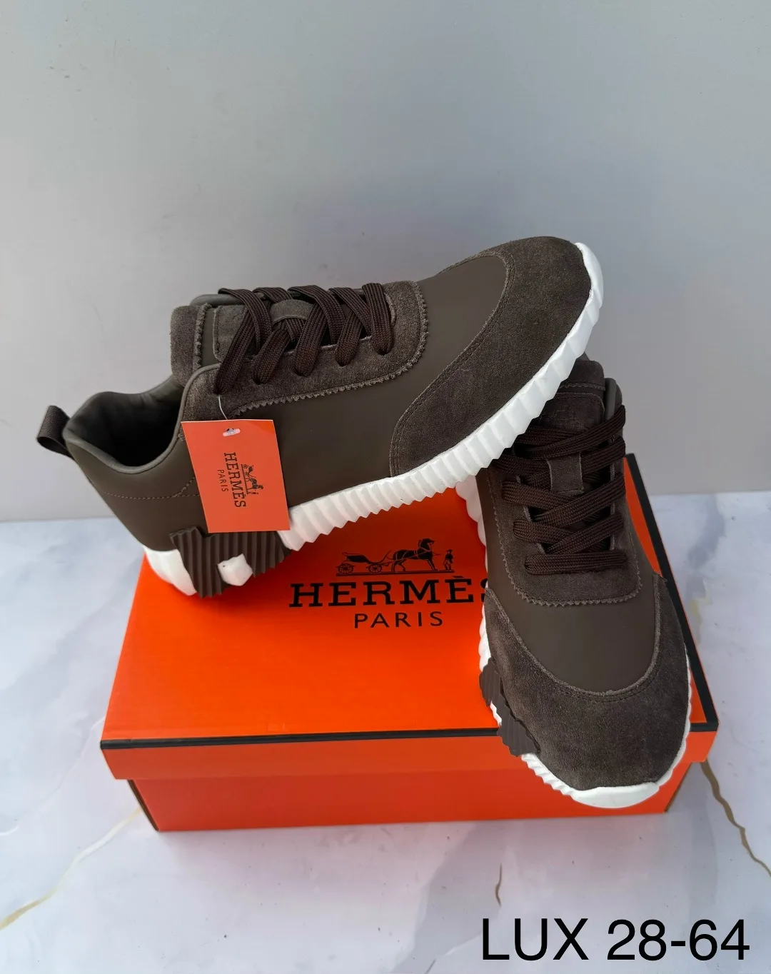 Натуральный Hermes, мужские ботинки — фото 7