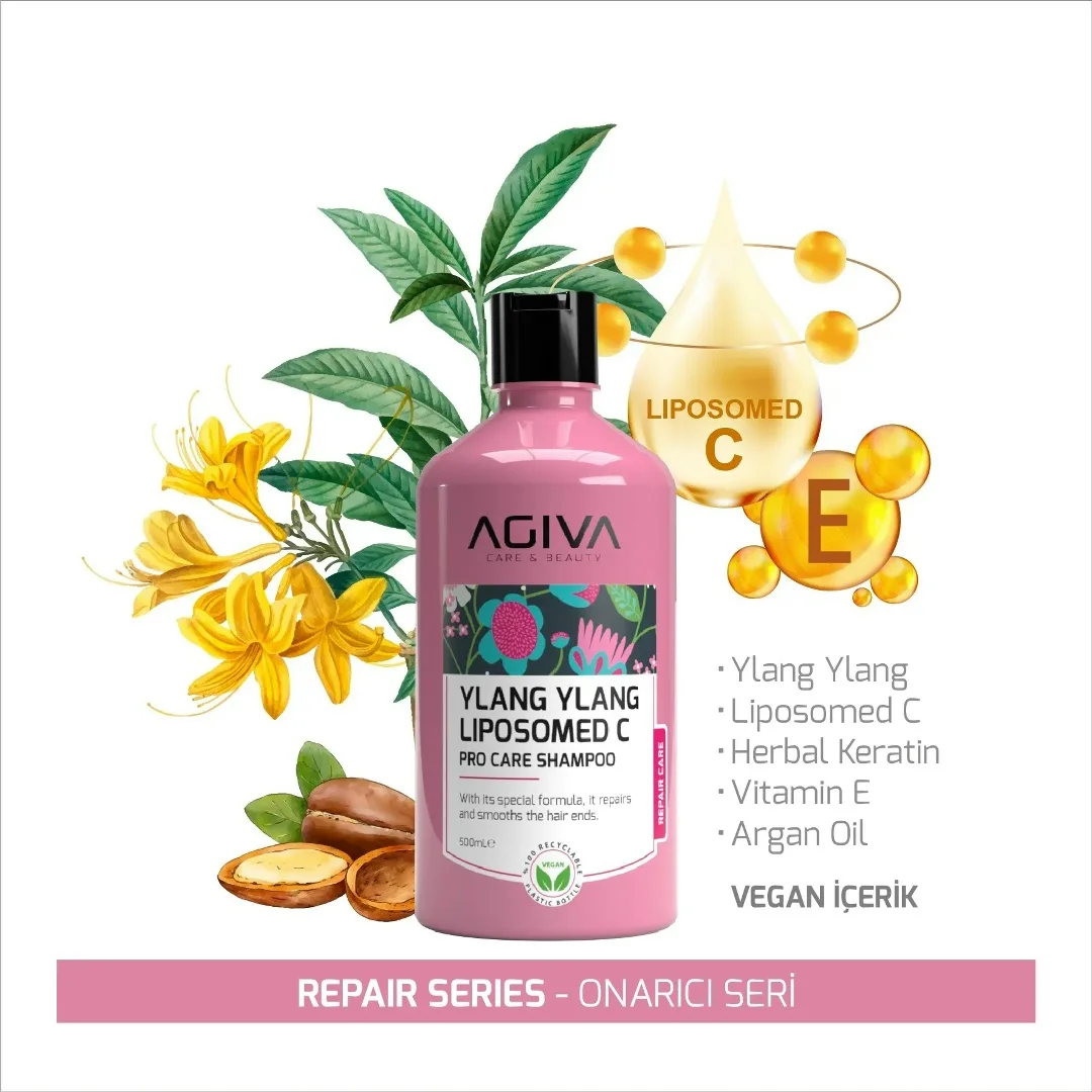 Шампунь для волос Шампунь д/волос AGIVA YLANG LIPOZOM PRO CARE — фото 3
