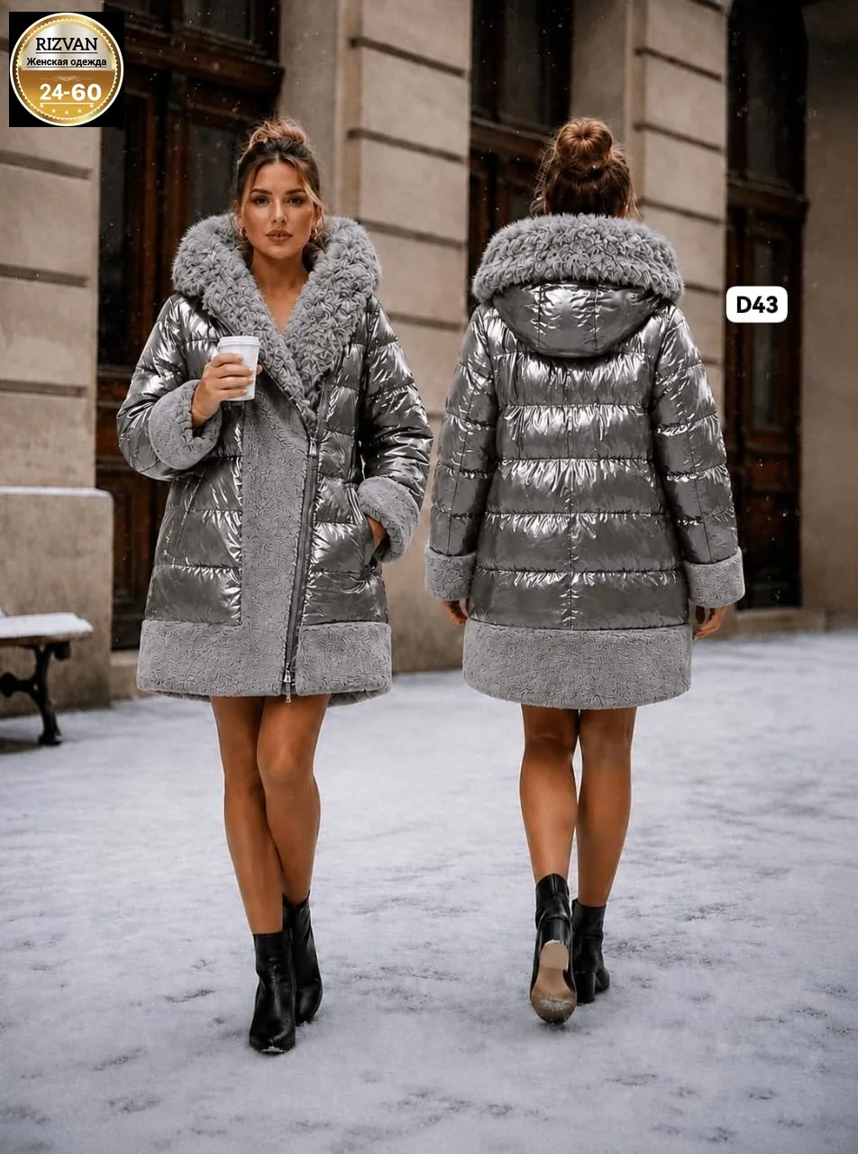 Платье серо-кофейное глянцевое удлинённое — фото 1