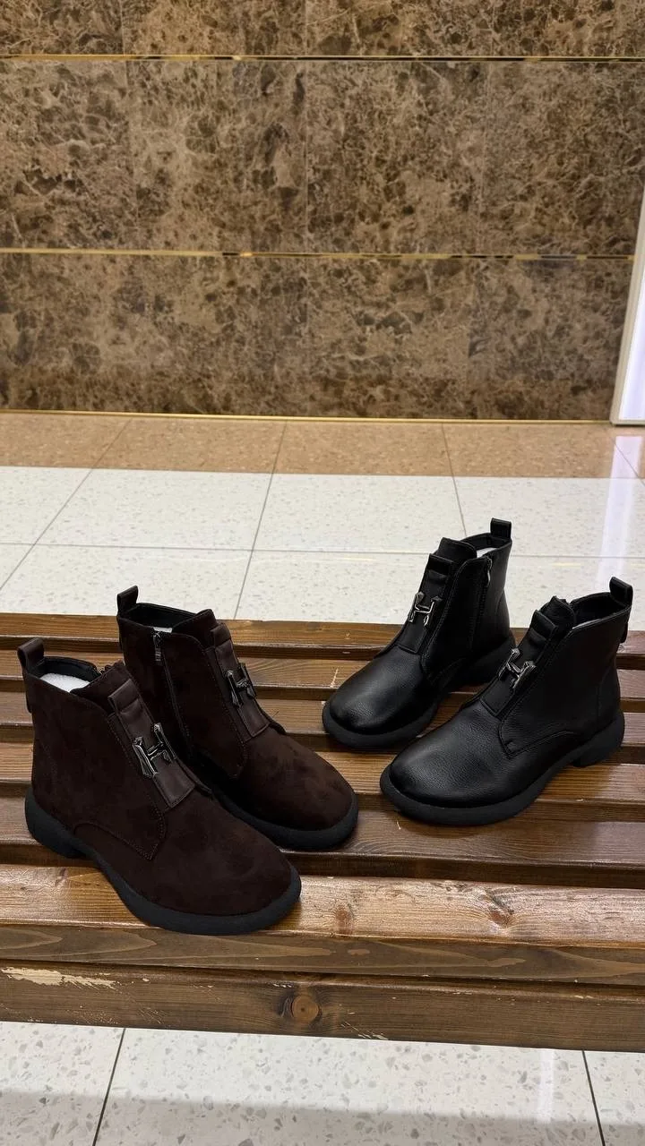 Женские ботинки из качественного материала с удобной подошвой — фото 5