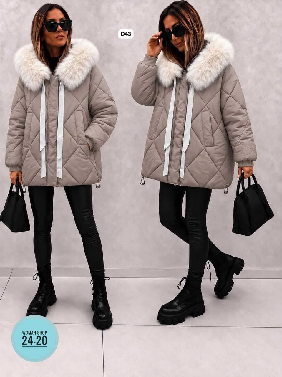 Утеплённая куртка свободного крояразмер — фото 10